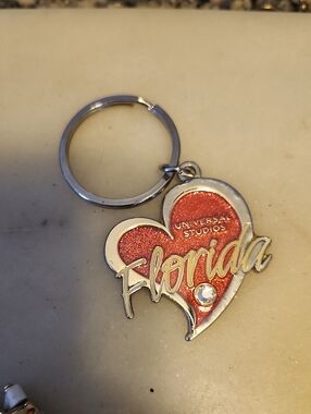 Universal Studios Florida Red Heart Keychain
